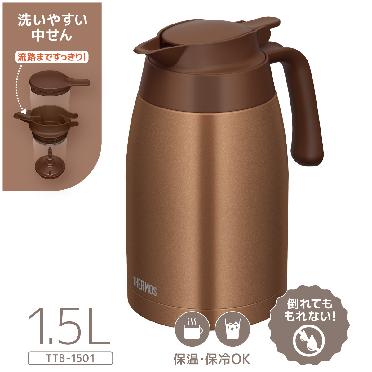 サーモス ポット 1.5L 保温 魔法瓶 TT...の詳細画像4
