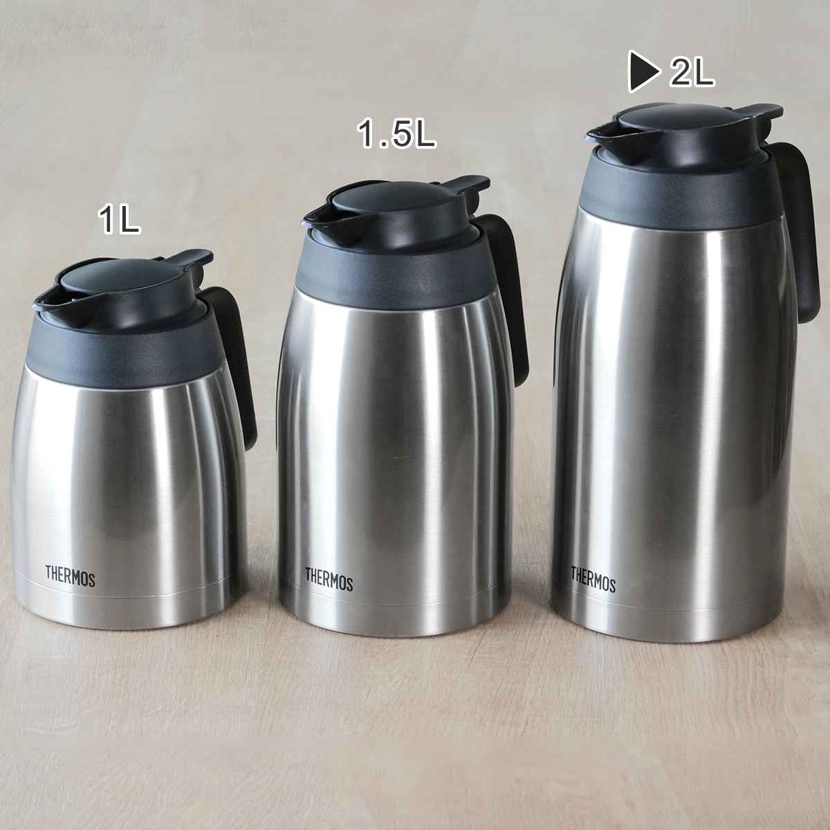 THERMOS（サーモス） ポット 2L 保温 魔法瓶 TTB-2001 ステンレス 