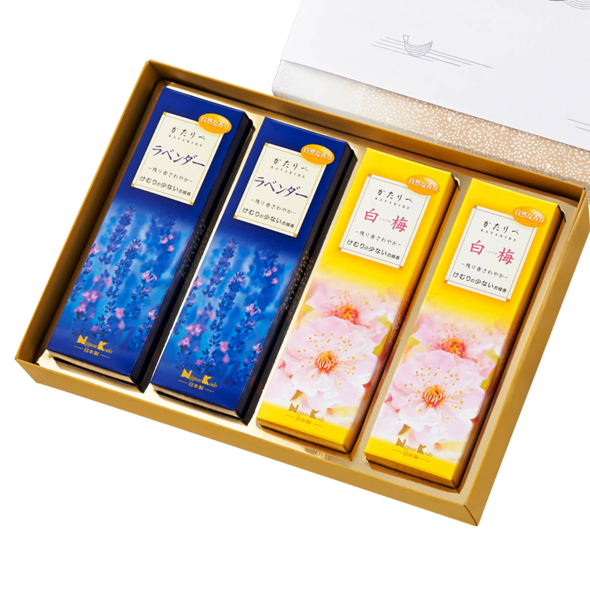 線香 贈答用 かたりべ ラベンダー 白梅 進物...の詳細画像1