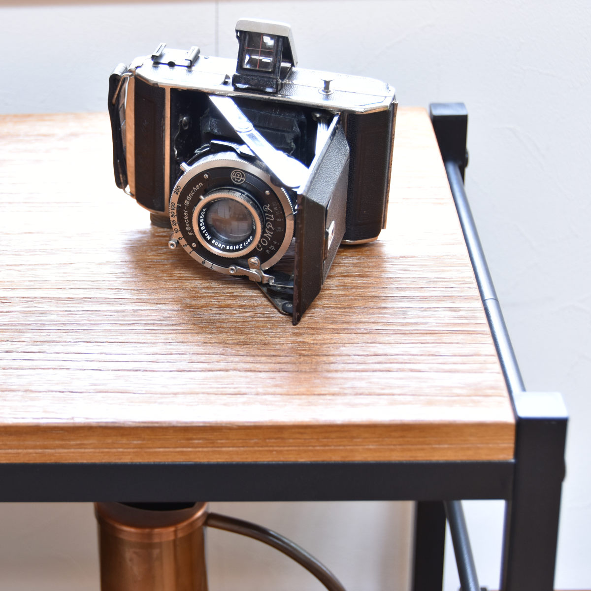 B.Bファニシング オープンラック 5段 ヴィンテージ調 天然木棚板 幅