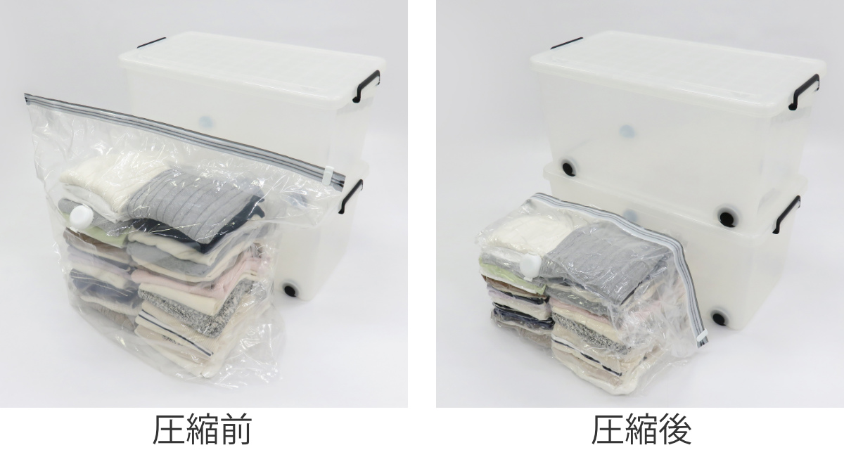 東和産業 圧縮袋 衣類圧縮パック 1枚入×3個セット スティック