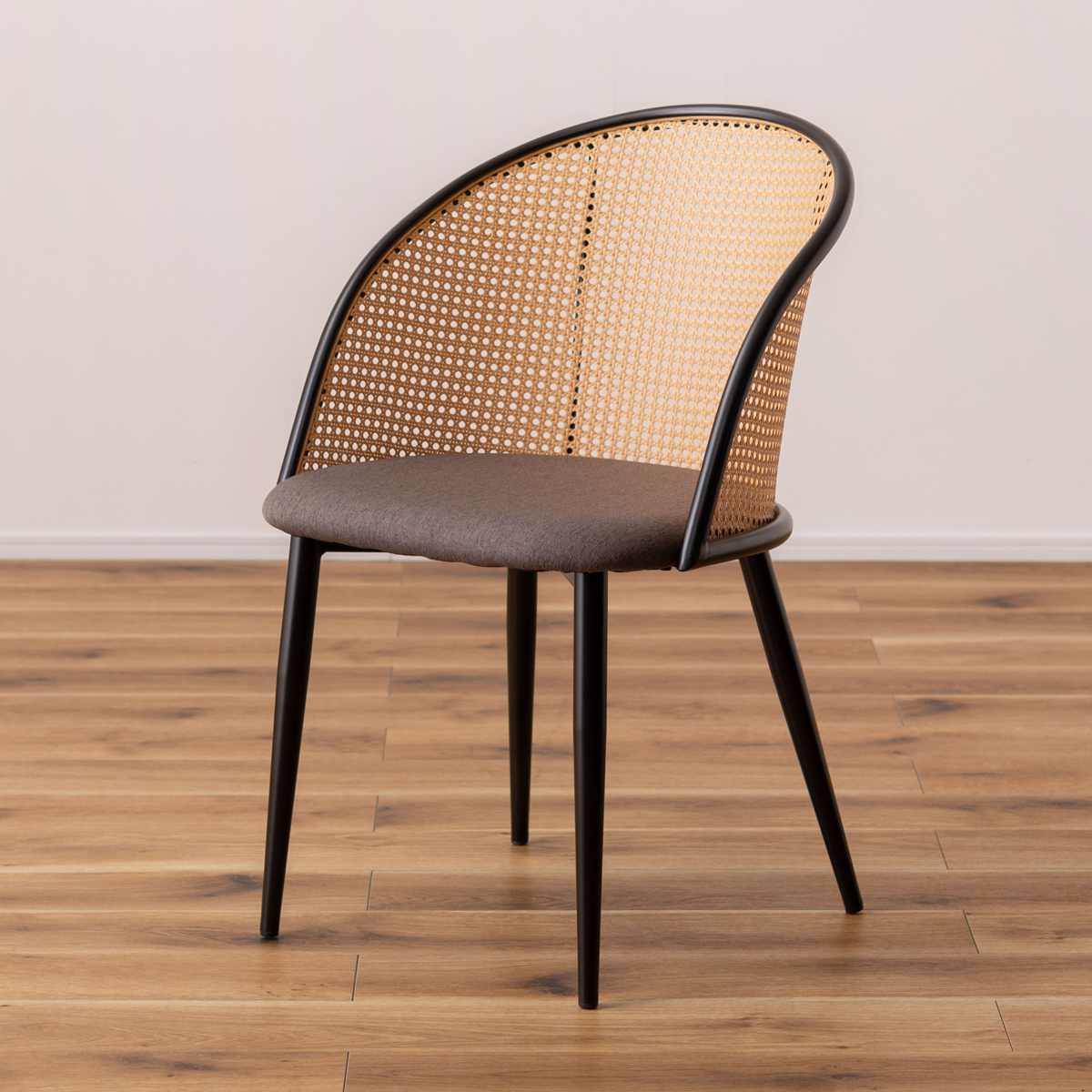 東谷 ダイニングチェア ラタン調 セミサークル 座面高46cm （ 椅子