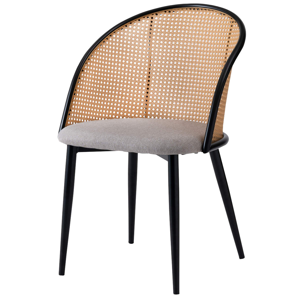 東谷 ダイニングチェア ラタン調 セミサークル 座面高46cm （ 椅子