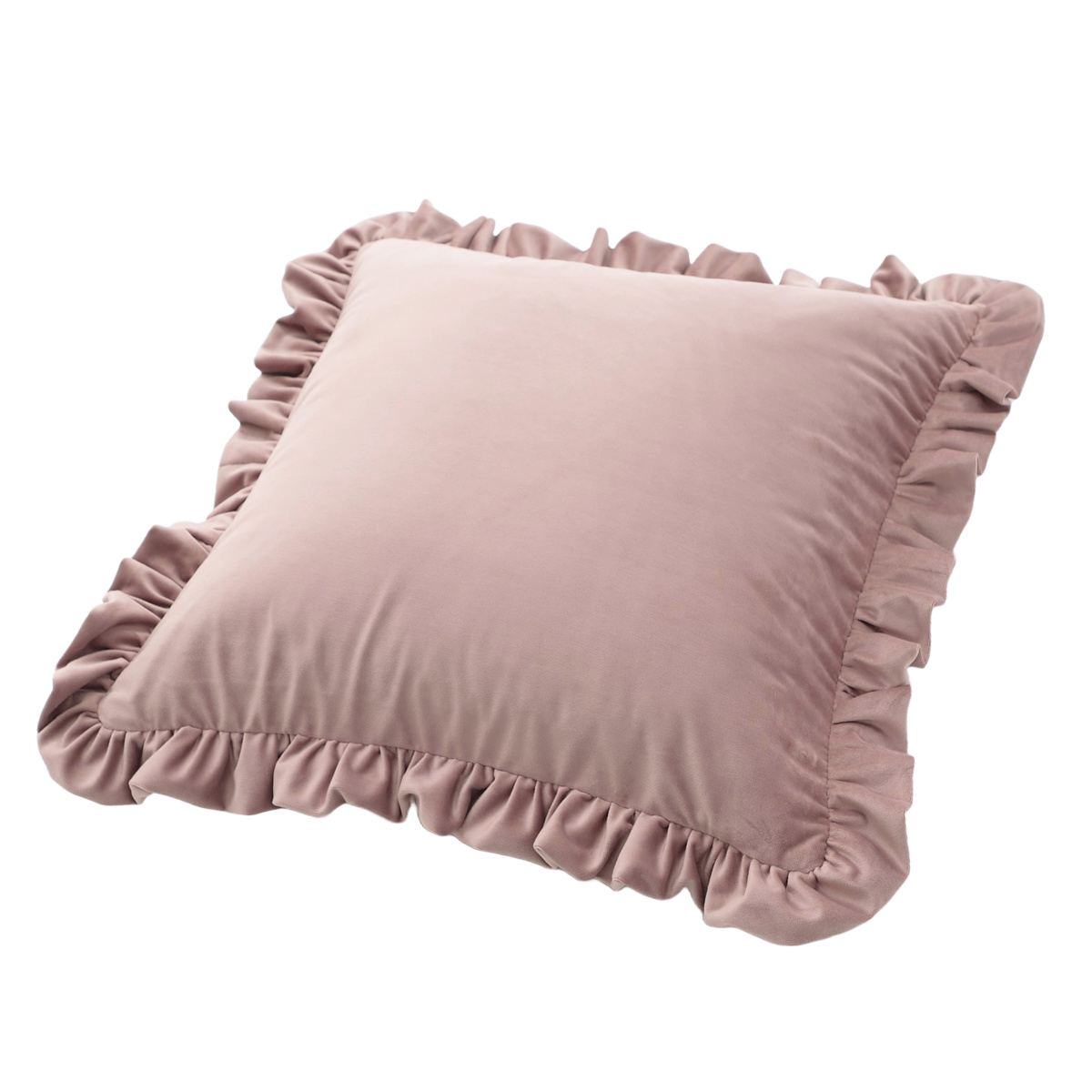 セルタン クッション ベロア フリル 45×45cm 大人かわいい （ かわいい