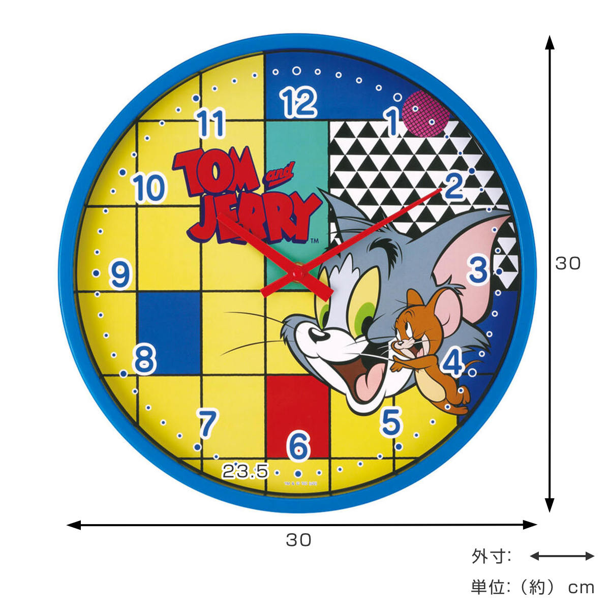 スケーター 掛け時計 トムとジェリー TOON 直径30cm キャラクター
