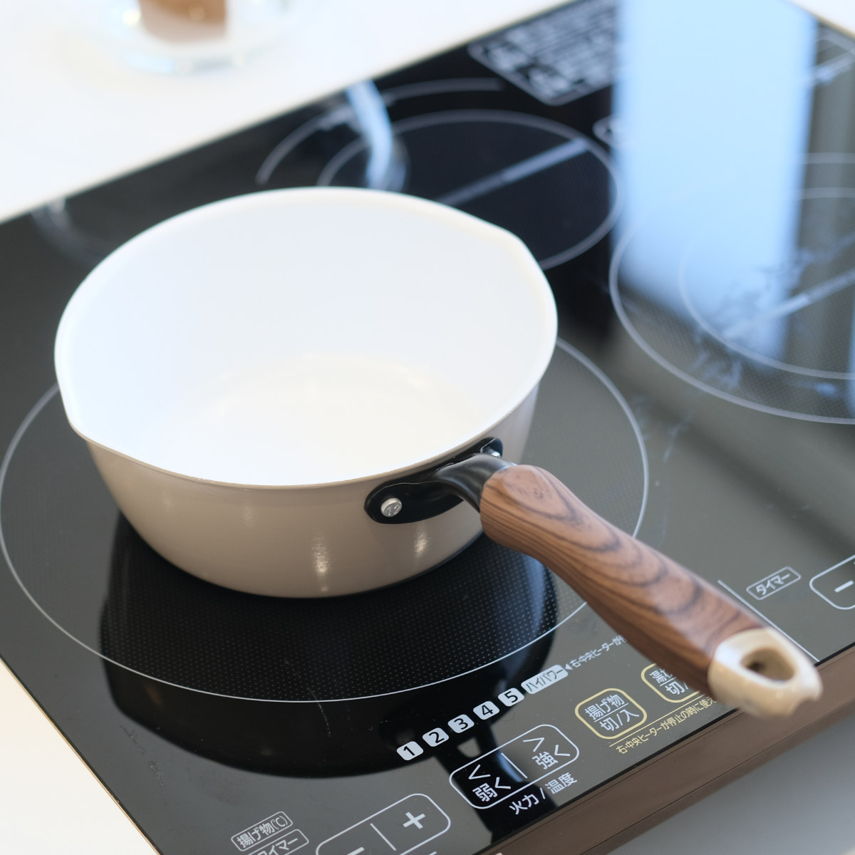 パール金属 片手鍋 20cm IH対応 ティアラ セラミック加工 雪平鍋