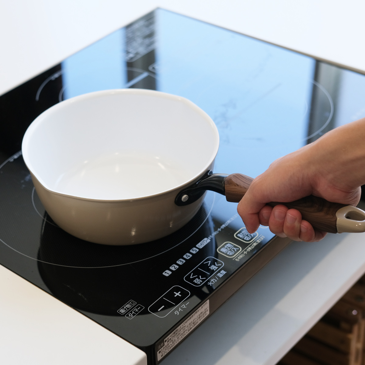 パール金属 片手鍋 20cm IH対応 ティアラ セラミック加工 雪平鍋