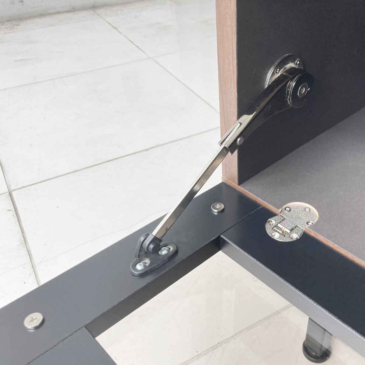 GART（ガルト） テレビ台 ローボード ヴィンテージ調 ダークガラス扉