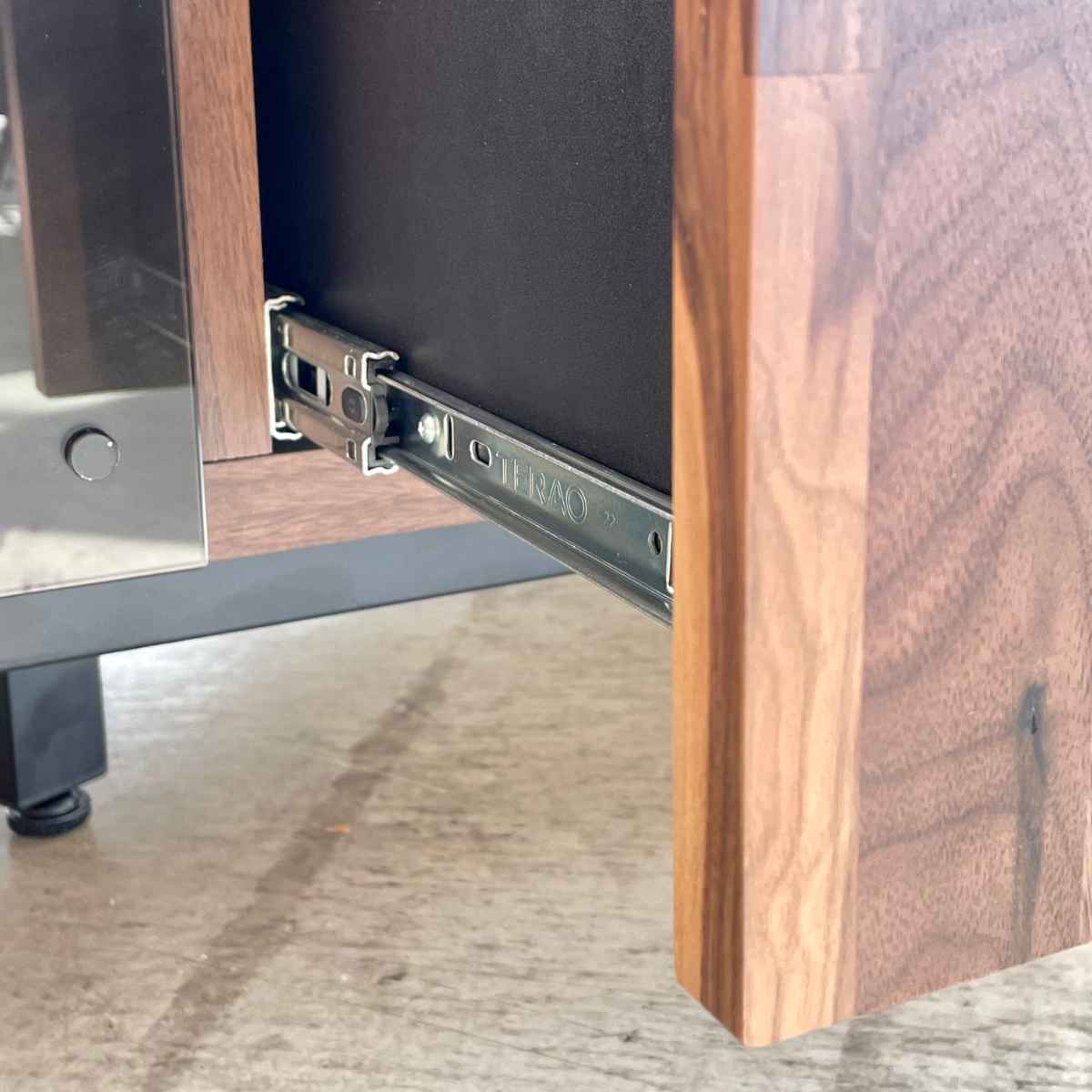 GART（ガルト） テレビ台 ローボード ヴィンテージ調 ダークガラス扉