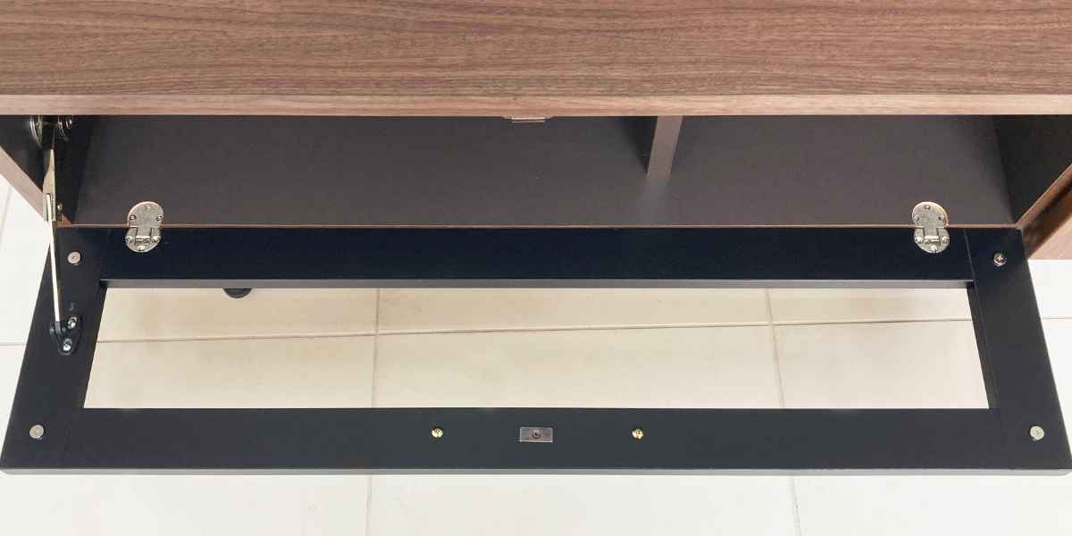 GART（ガルト） テレビ台 ローボード ヴィンテージ調 ダークガラス扉