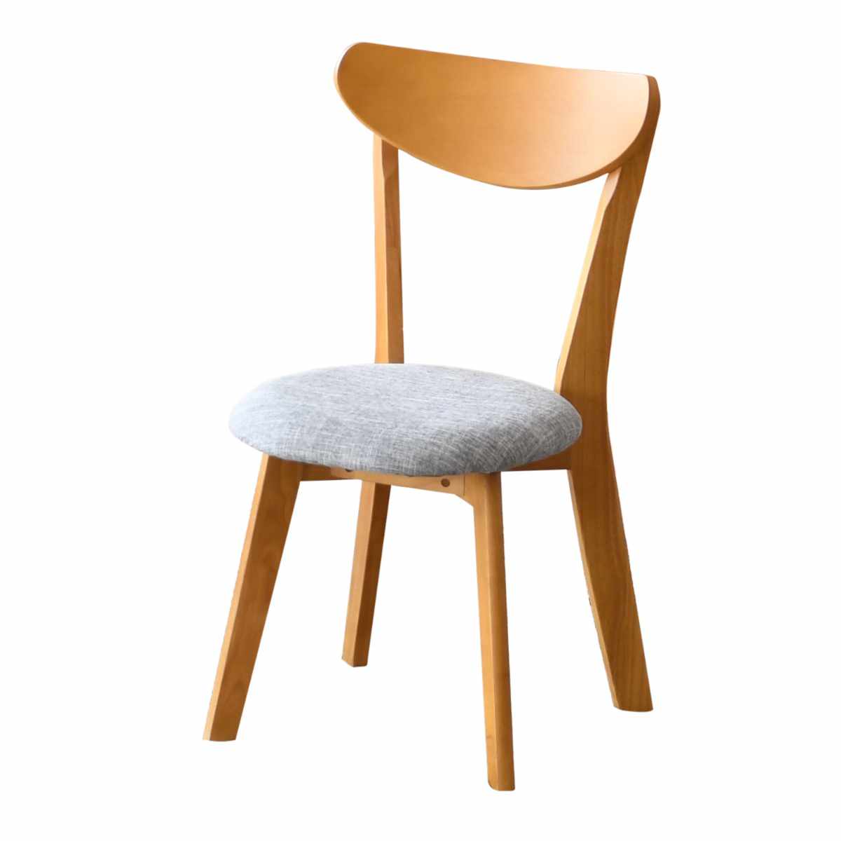 ダイニングチェア 2脚セット 疲れにくい 背もたれ ファブリック 木製
