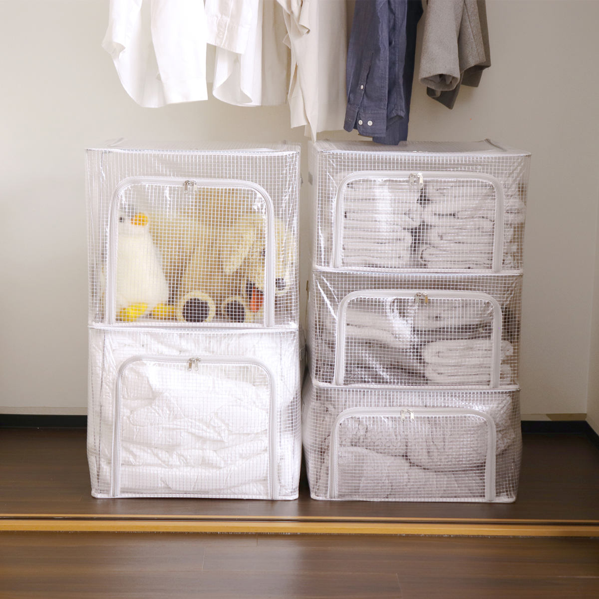 収納ボックス 折りたたみ つみつみボックス 3個セット L 幅50×奥行40