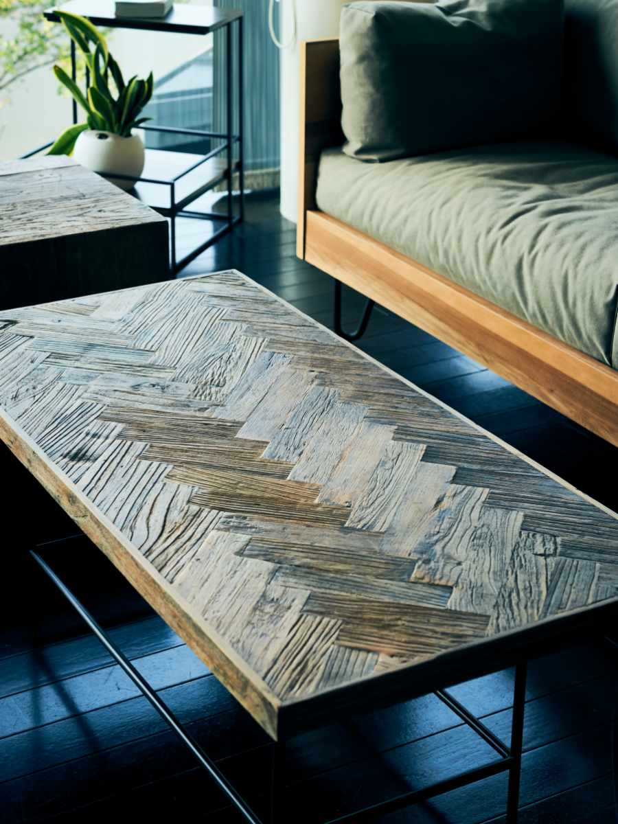 GART（ガルト） ローテーブル おしゃれ 大きめ アンティーク調 幅115cm