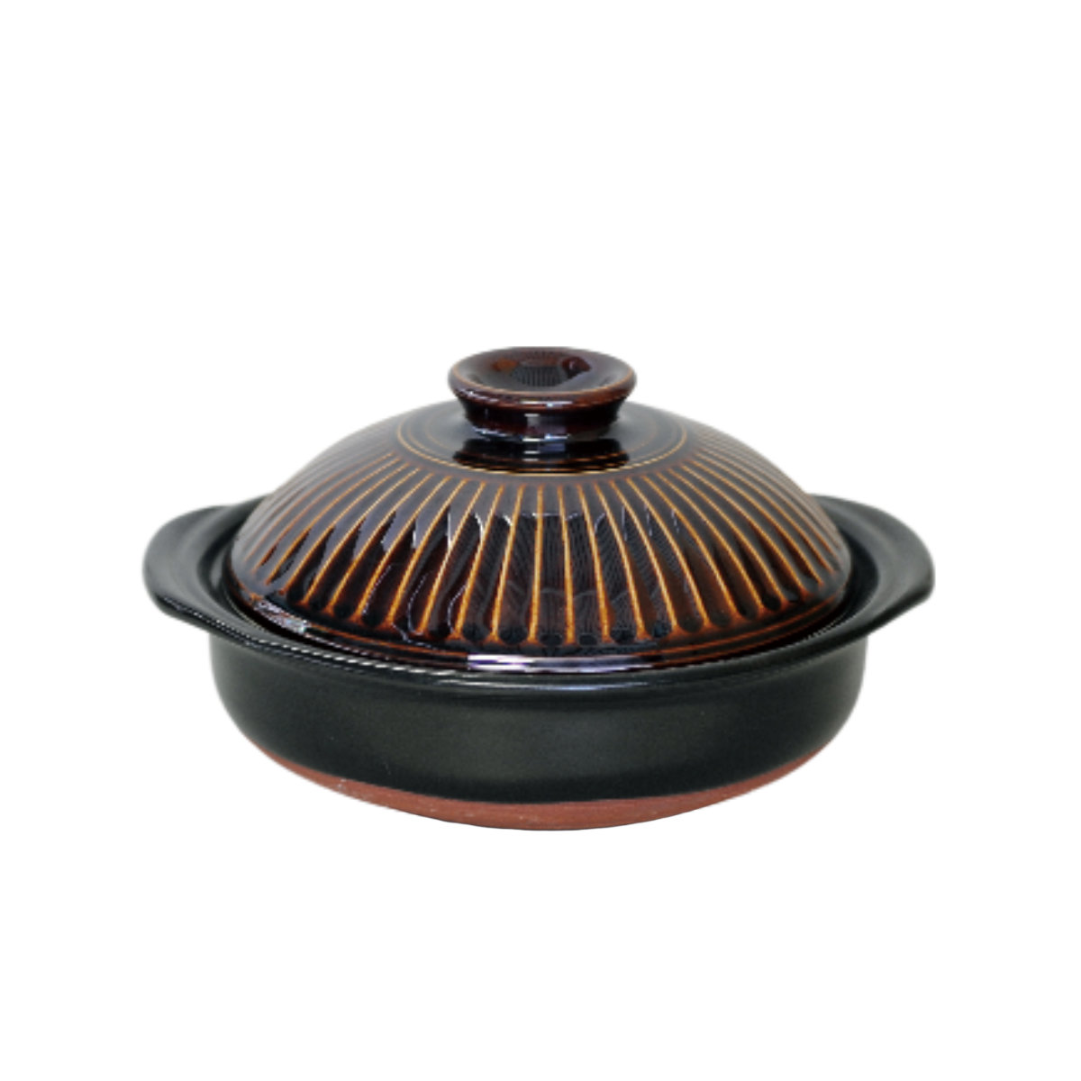 マルヨシ陶器 土鍋 7号 直火専用 菊花 萬古焼 日本製 （ ガス火対応