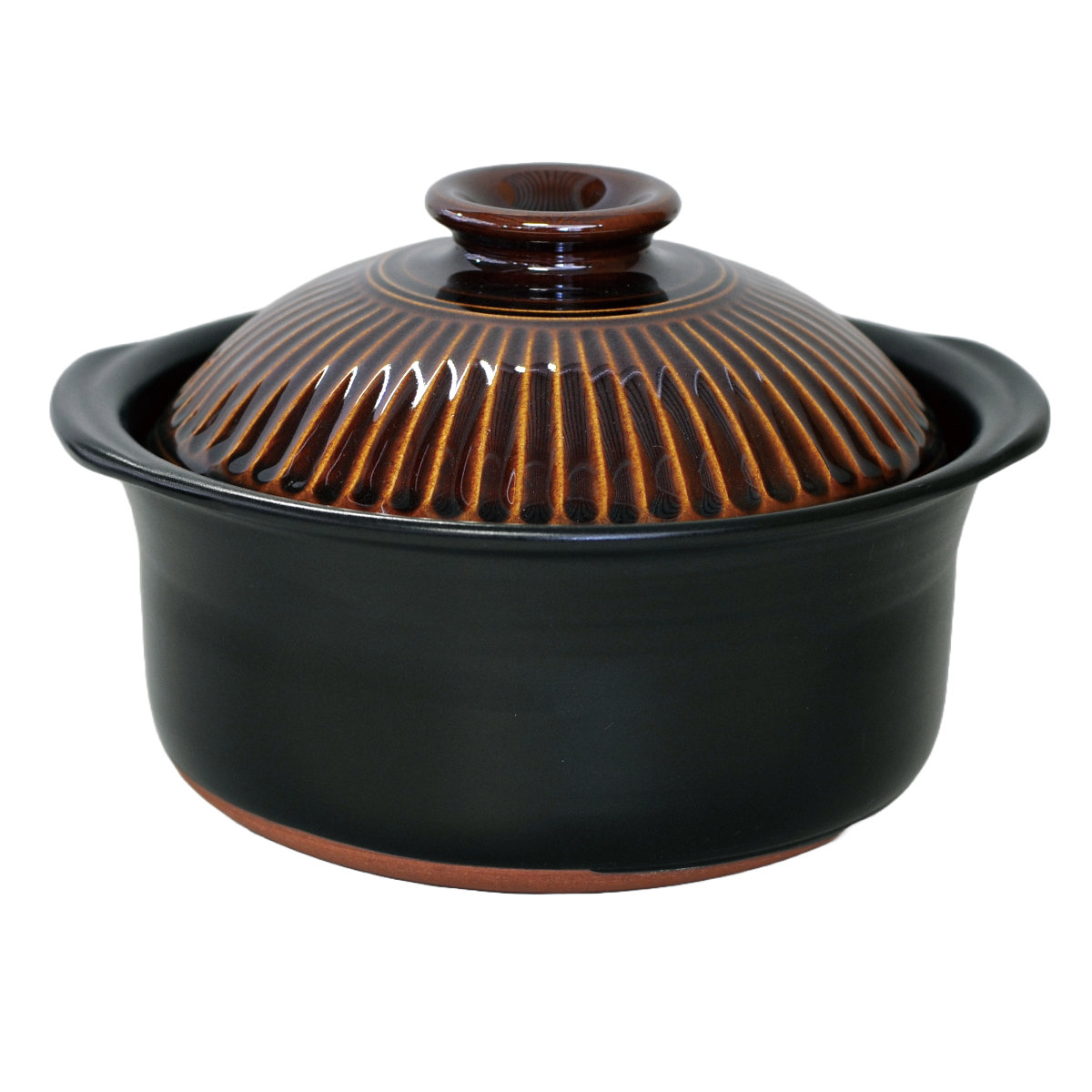 マルヨシ陶器 炊飯土鍋 5合炊 直火専用 菊花 ごはん鍋 二重蓋 萬古焼