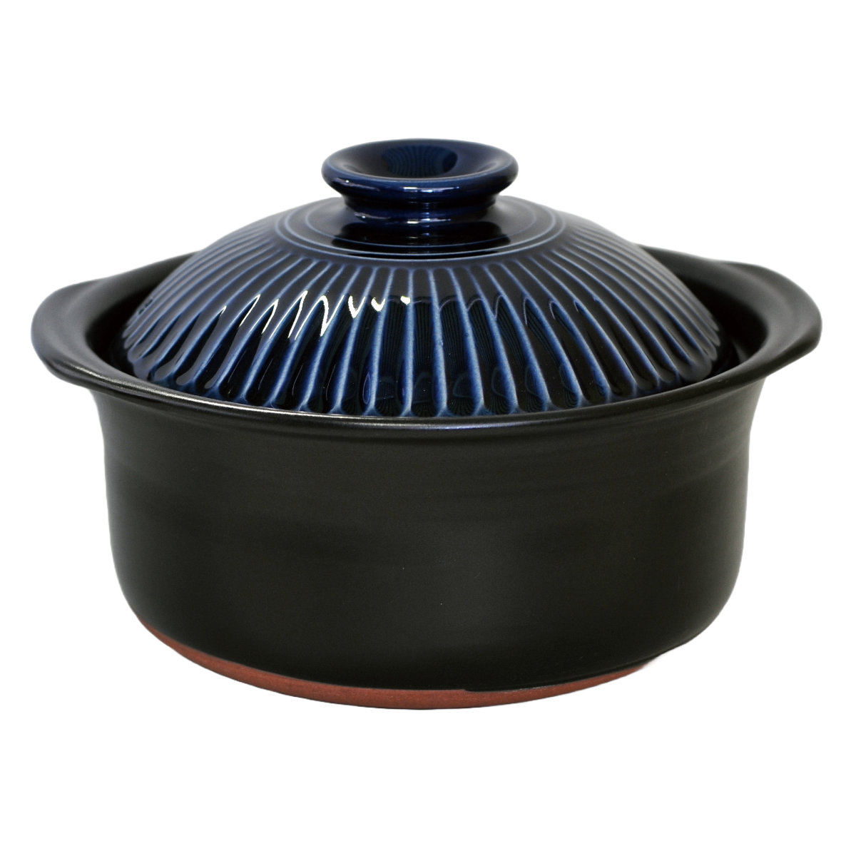 『萬古焼 KIKKA 二重蓋使用の5合炊きご飯釜 飴釉』ガス用 マルヨシ陶器 炊飯土鍋 5合炊 直火専用 菊花 ごはん鍋 二重蓋 萬古焼