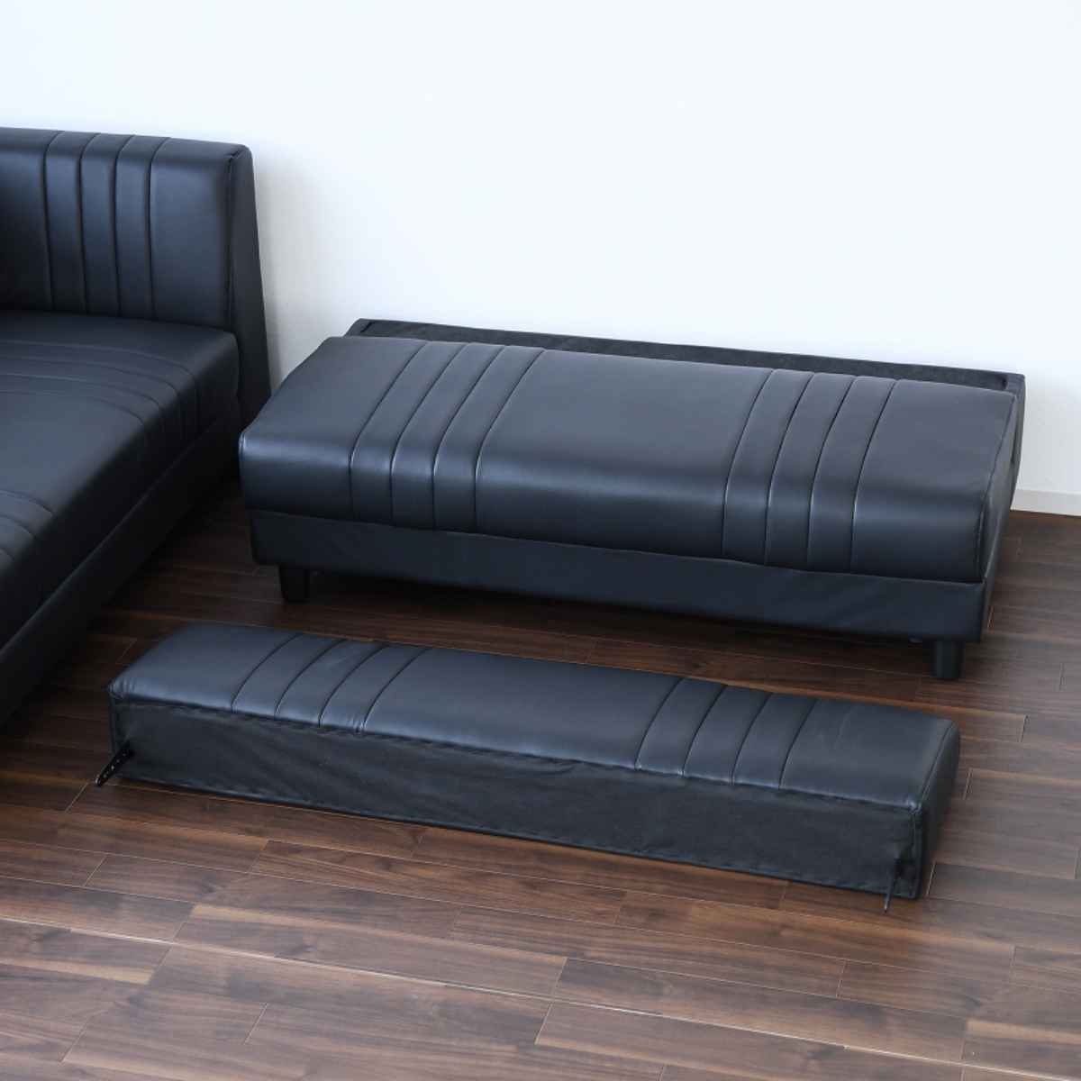 ソファ L字 3点セット 隠し収納 脚取り外し可能 レイアウト自由 ソフト