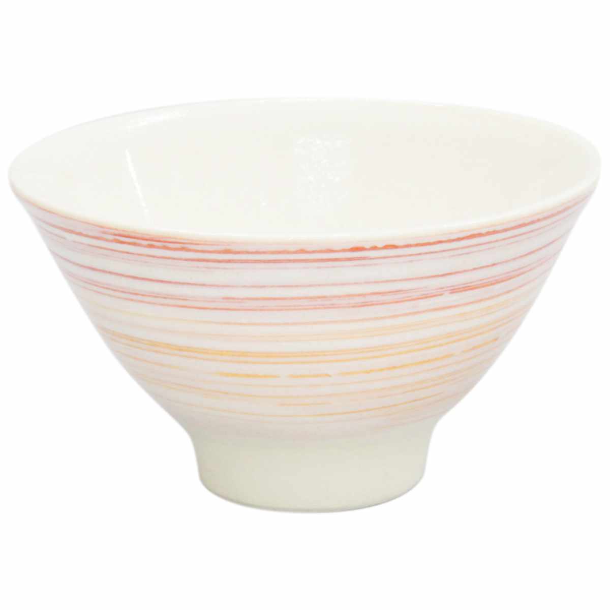 飯碗 12cm 二色刷毛目 藍花 陶器 波佐見焼 （ 食洗機対応 電子