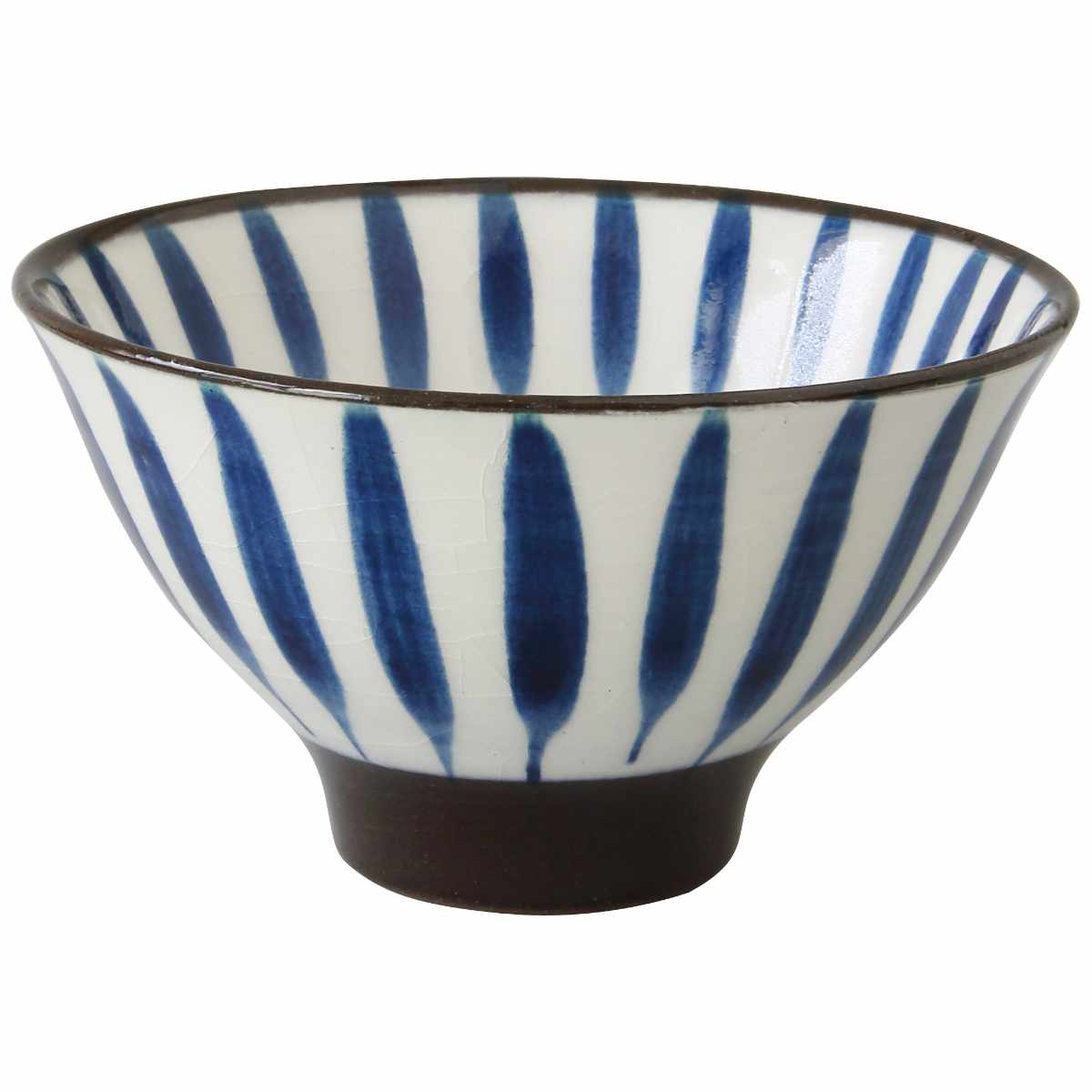 飯碗 12.5cm ぼかし 藍花 陶器 波佐見焼 （ 食洗機対応 電子
