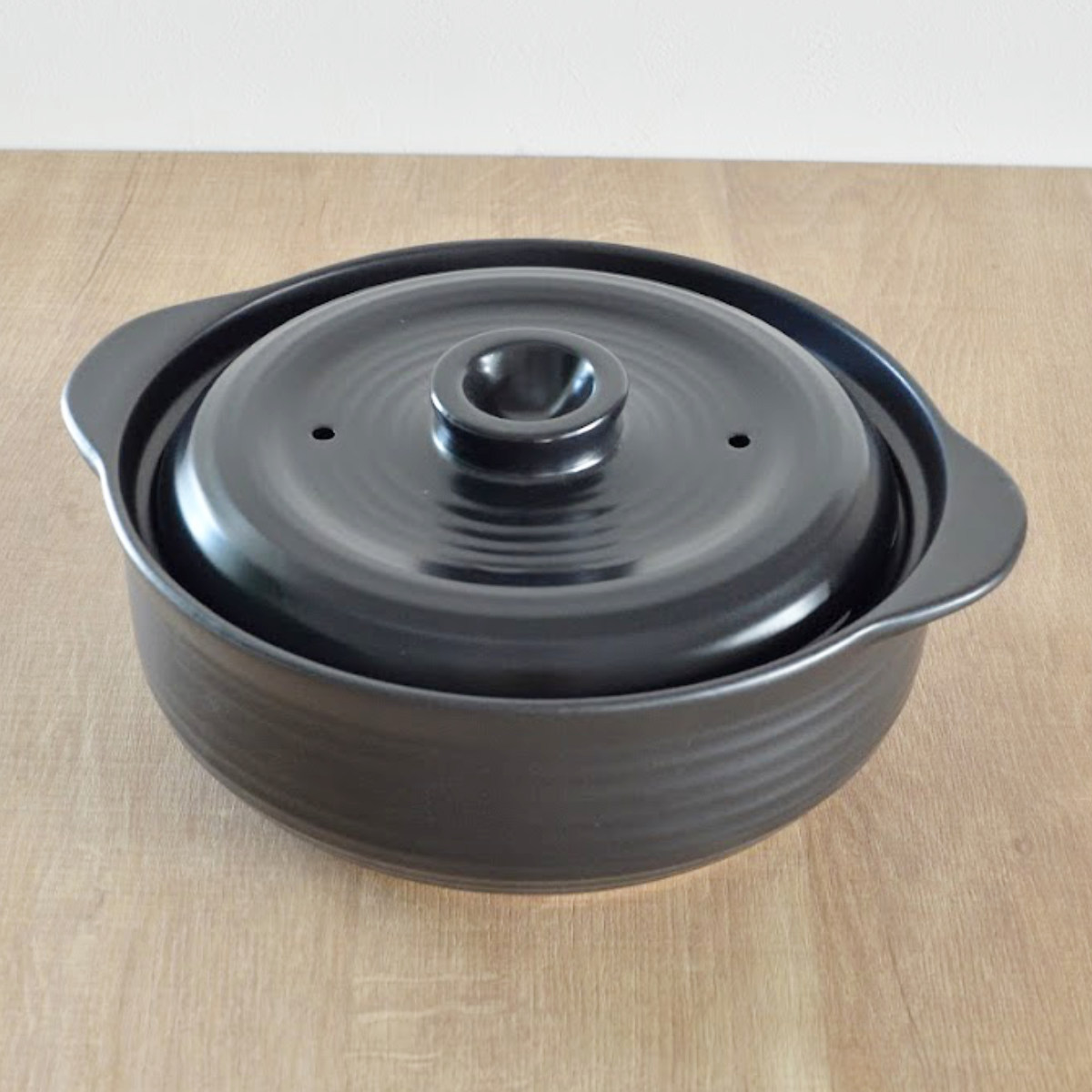 土鍋 8号 直火専用 墨十草 ニューなんでも土鍋 （ ガス火専用 卓上鍋