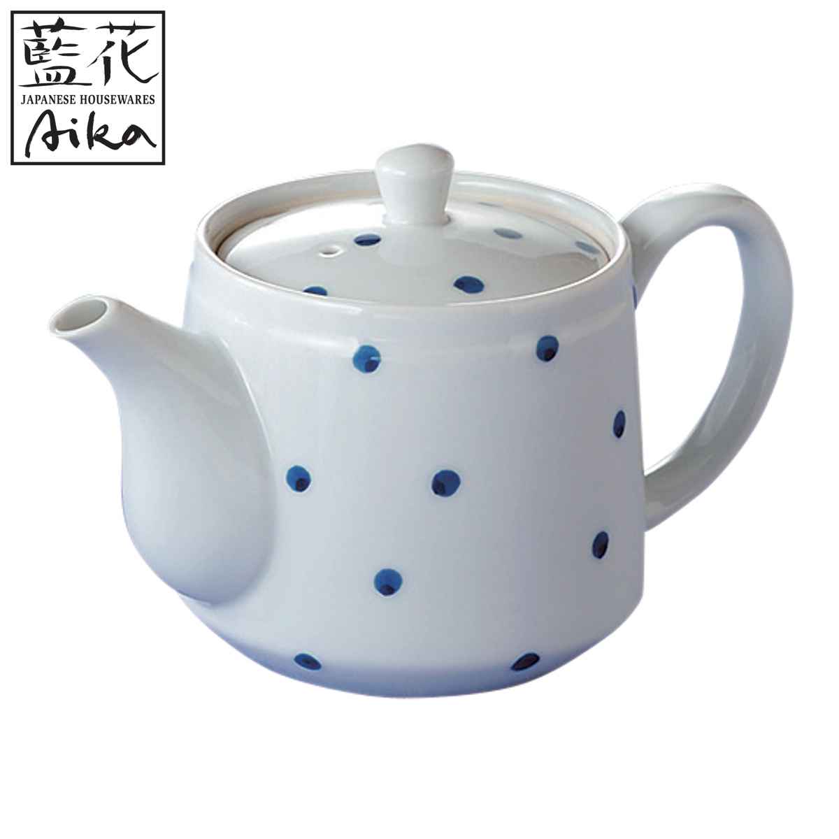 急須 420ml 呉須水玉 磁器 波佐見焼 （ 食洗機対応 電子レンジ対応