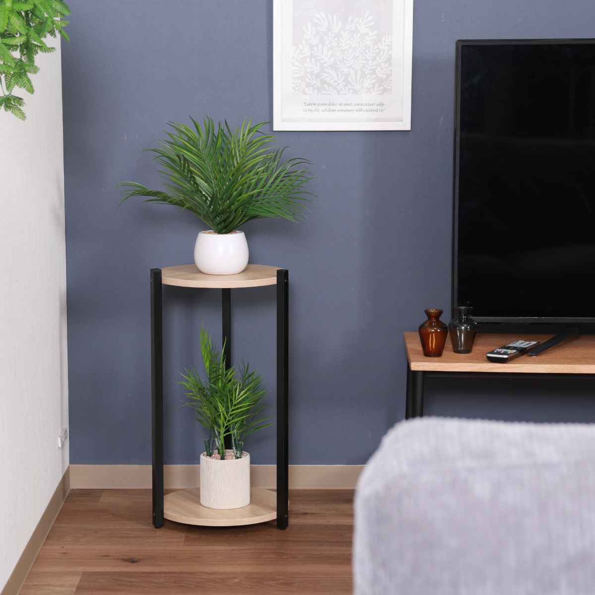 不二貿易（Fuji Boeki） ディスプレイラック 幅35cm 2段 円型 フラワー