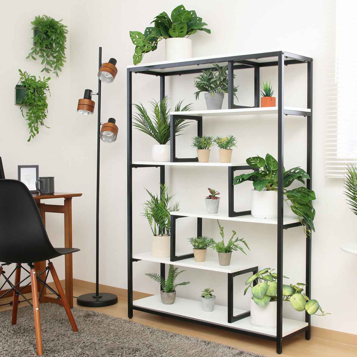 不二貿易（Fuji Boeki） ディスプレイラック 幅100cm 6段 ジグザグ型