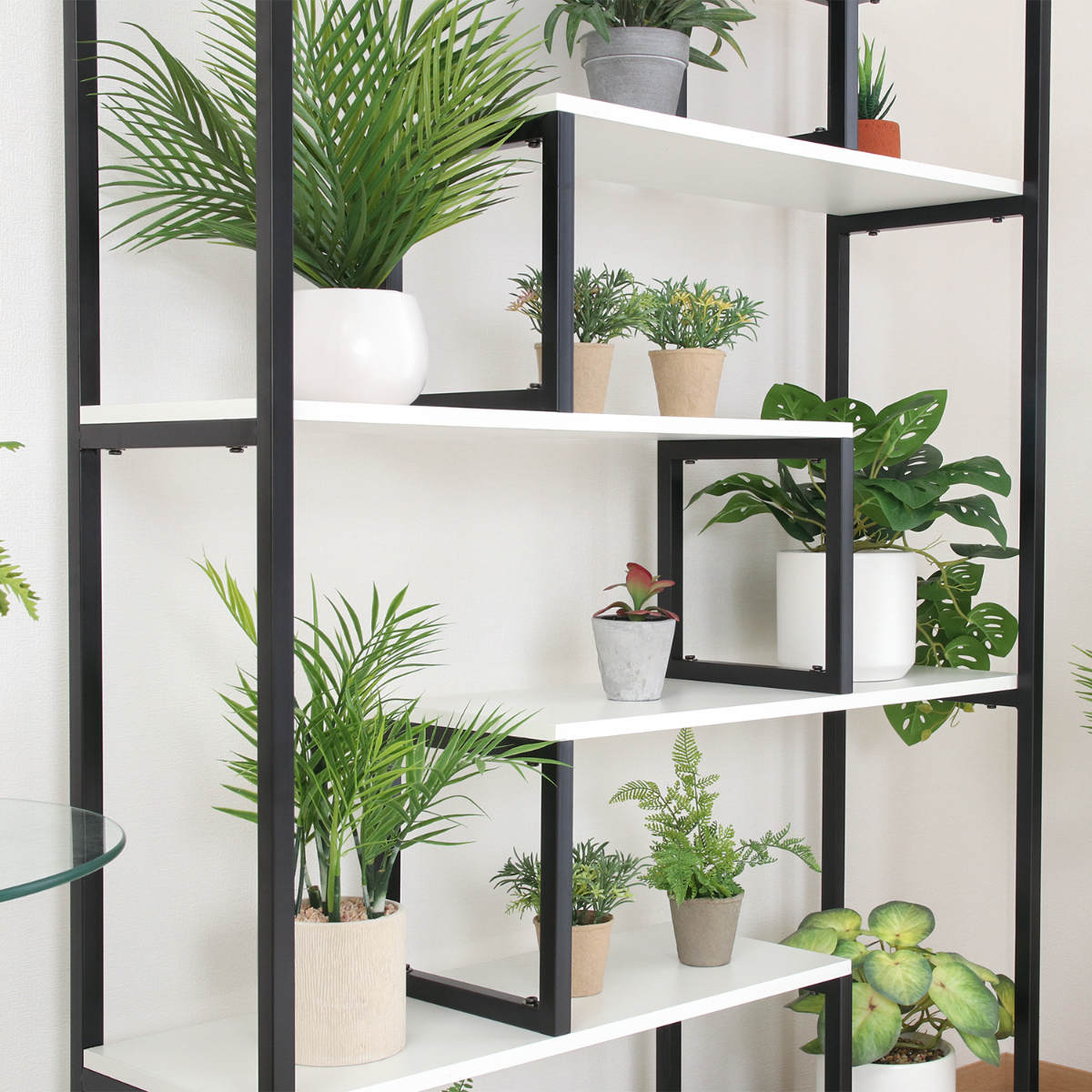 不二貿易（Fuji Boeki） ディスプレイラック 幅100cm 6段 ジグザグ型