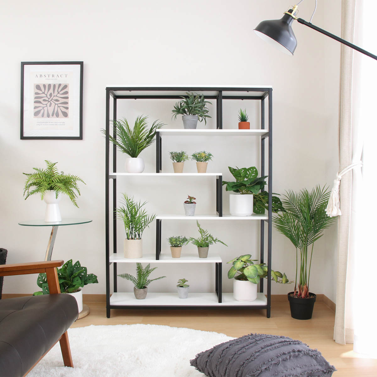 不二貿易（Fuji Boeki） ディスプレイラック 幅100cm 6段 ジグザグ型