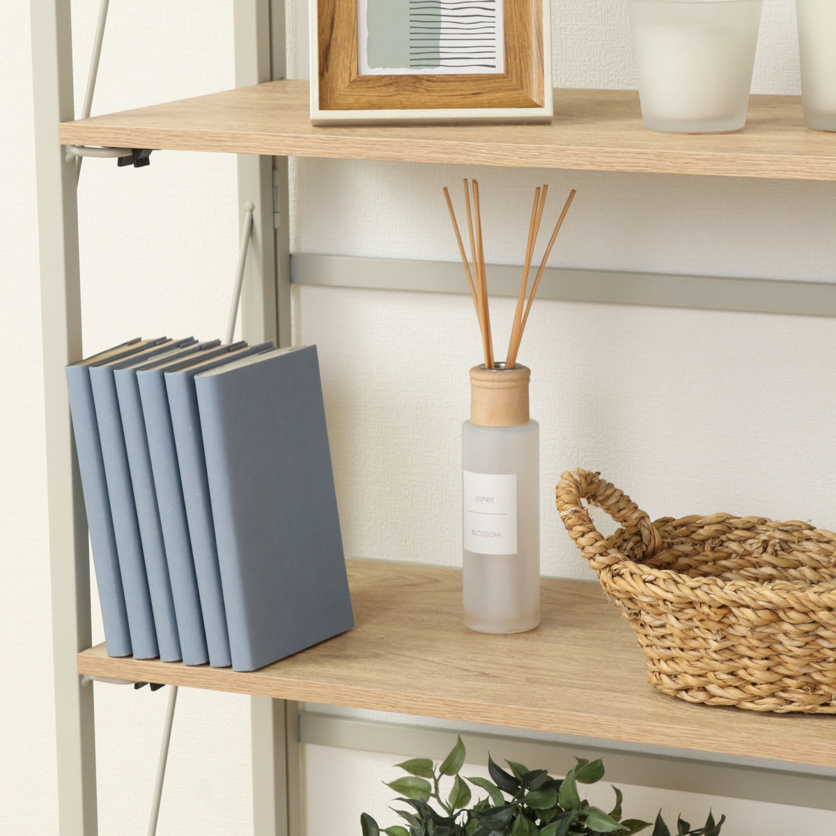 不二貿易（Fuji Boeki） シェルフ 幅61cm 4段 折りたたみ式