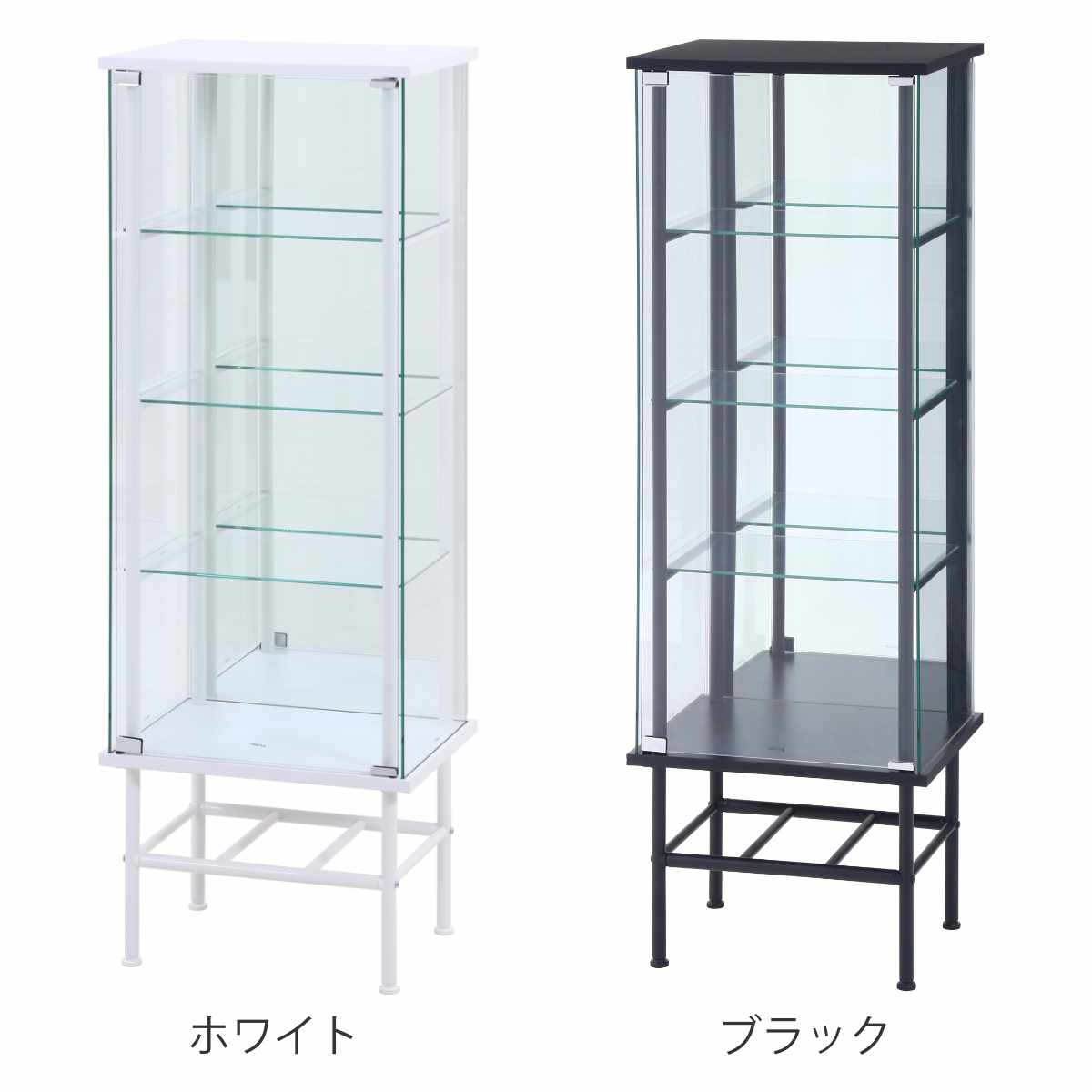 不二貿易（Fuji Boeki） コレクションケース 幅48.6cm 4段 背面ミラー