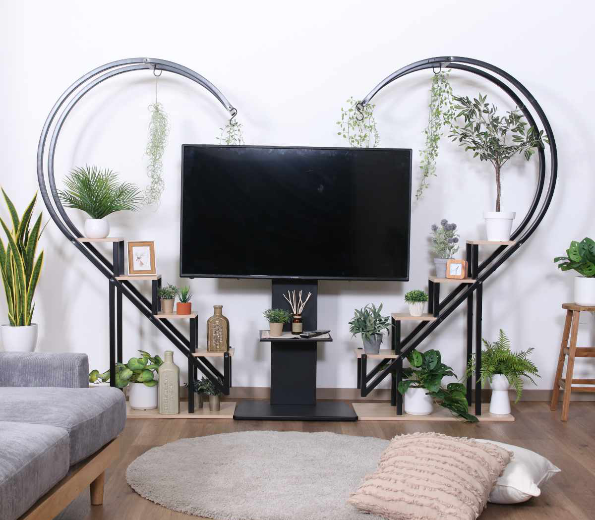 不二貿易（Fuji Boeki） ディスプレイラック ハート型 幅95cm