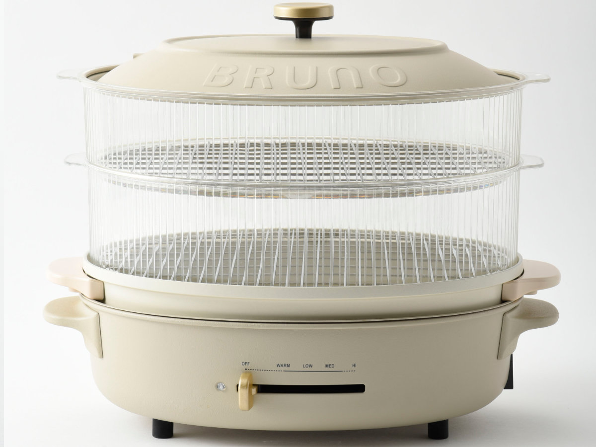 BRUNO crassy+ スチーマー 2段 オーバルホットプレート専用 蒸し器