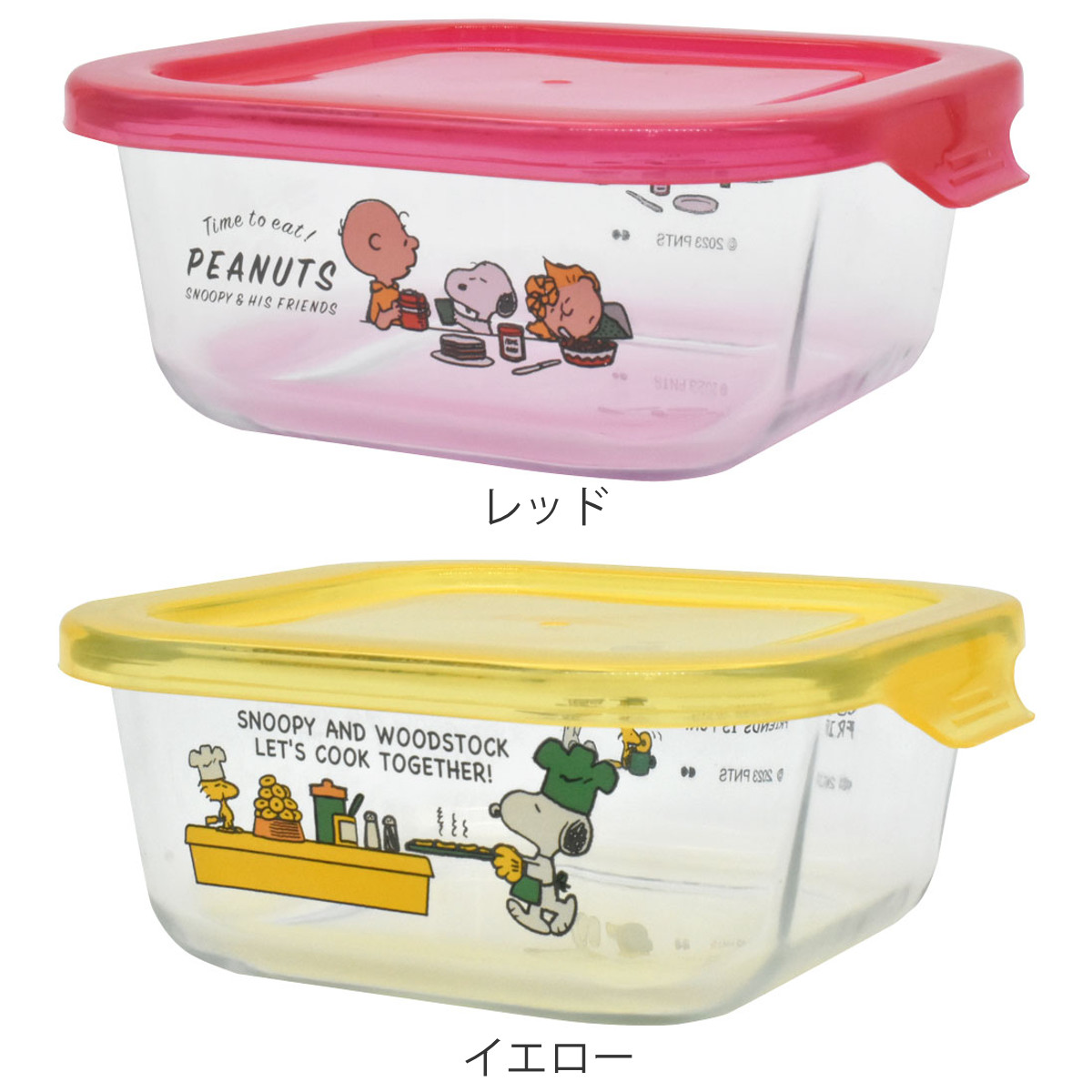 大西賢製販 保存容器 550ml スヌーピー 耐熱ガラス保存容器 S