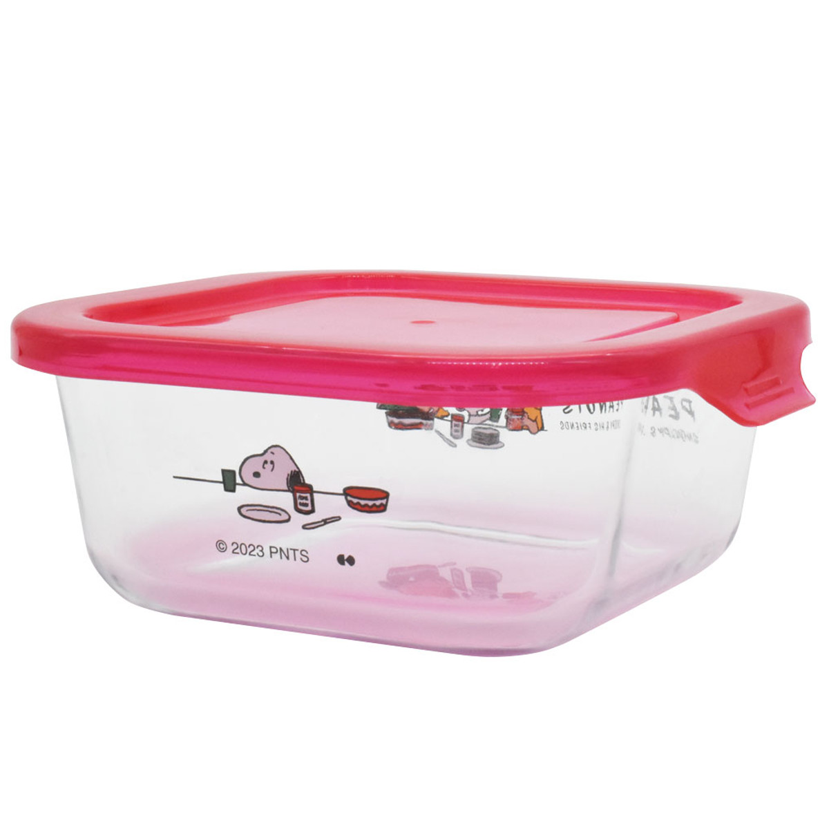 大西賢製販 保存容器 550ml スヌーピー 耐熱ガラス保存容器 S