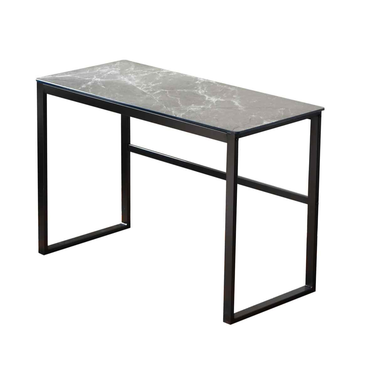 ワークデスク 幅110cm 大理石柄 ガラスデスク エッセイ （ 奥行50cm