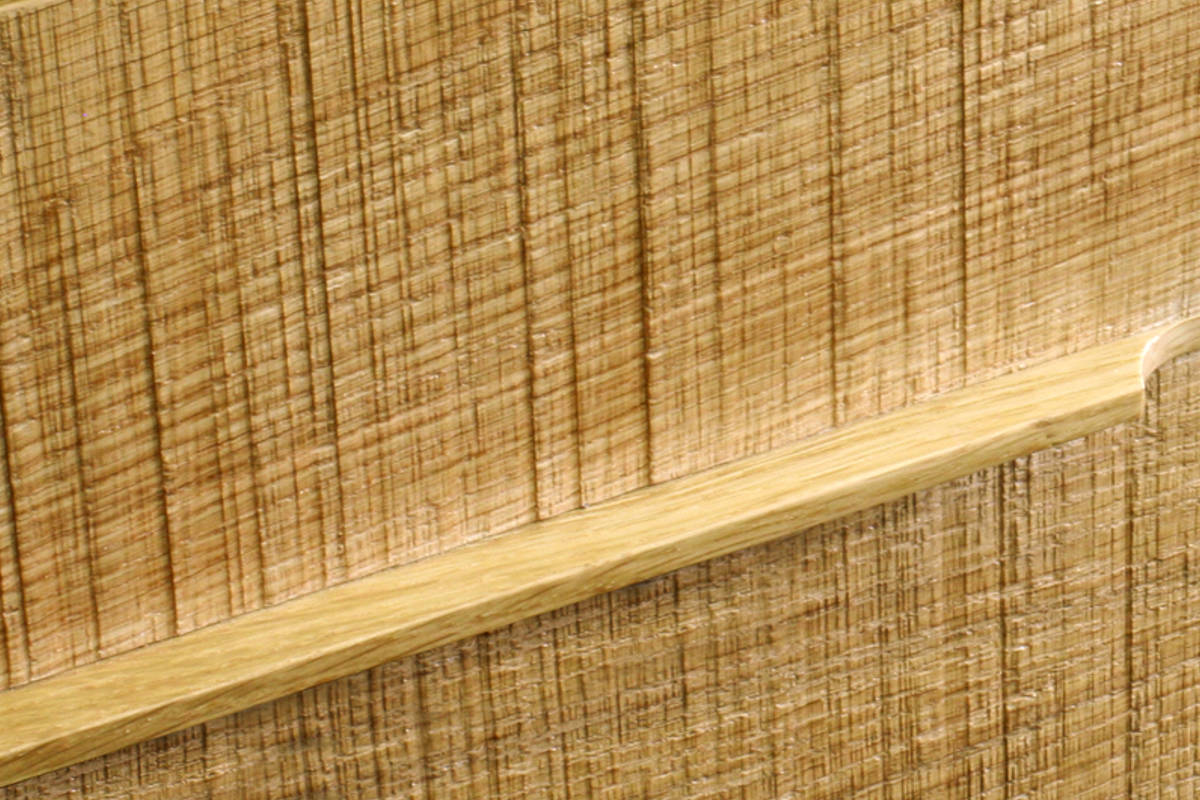 起立木工 サイドチェスト 3段 ヴィンテージ調 オーク無垢材 鋸目