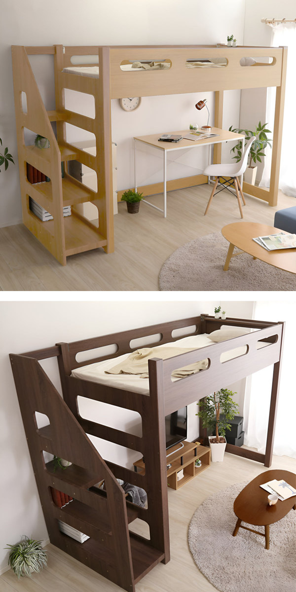 ホームテイスト（HOME taste） ロフトベッド YOUICK シングル 宮棚