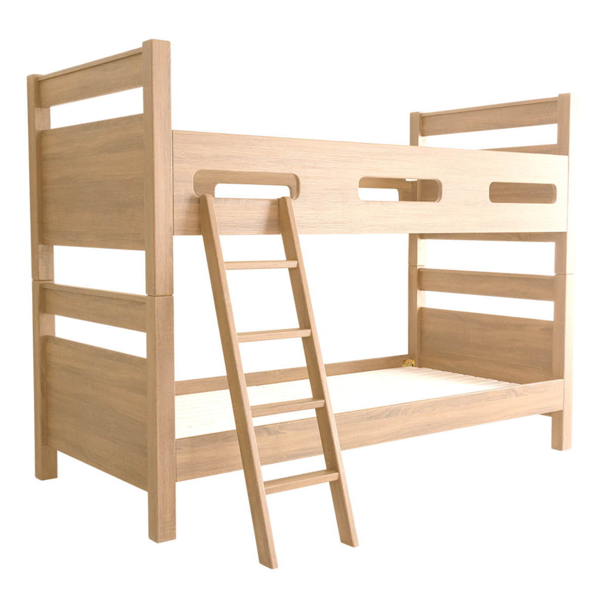 2段ベッド CLID 分割可能 木目調PVC すのこ 耐荷重300kg （ 分割 分離 分離可能 二段ベッド はしご ）｜livingut｜02