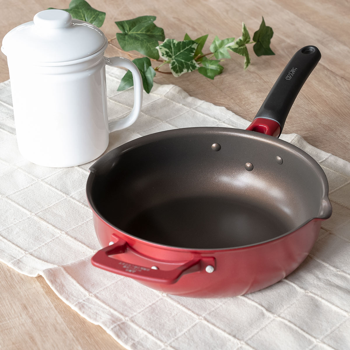 THERMOS（サーモス） フライパン 24cm IH対応 取っ手付き デュラブル