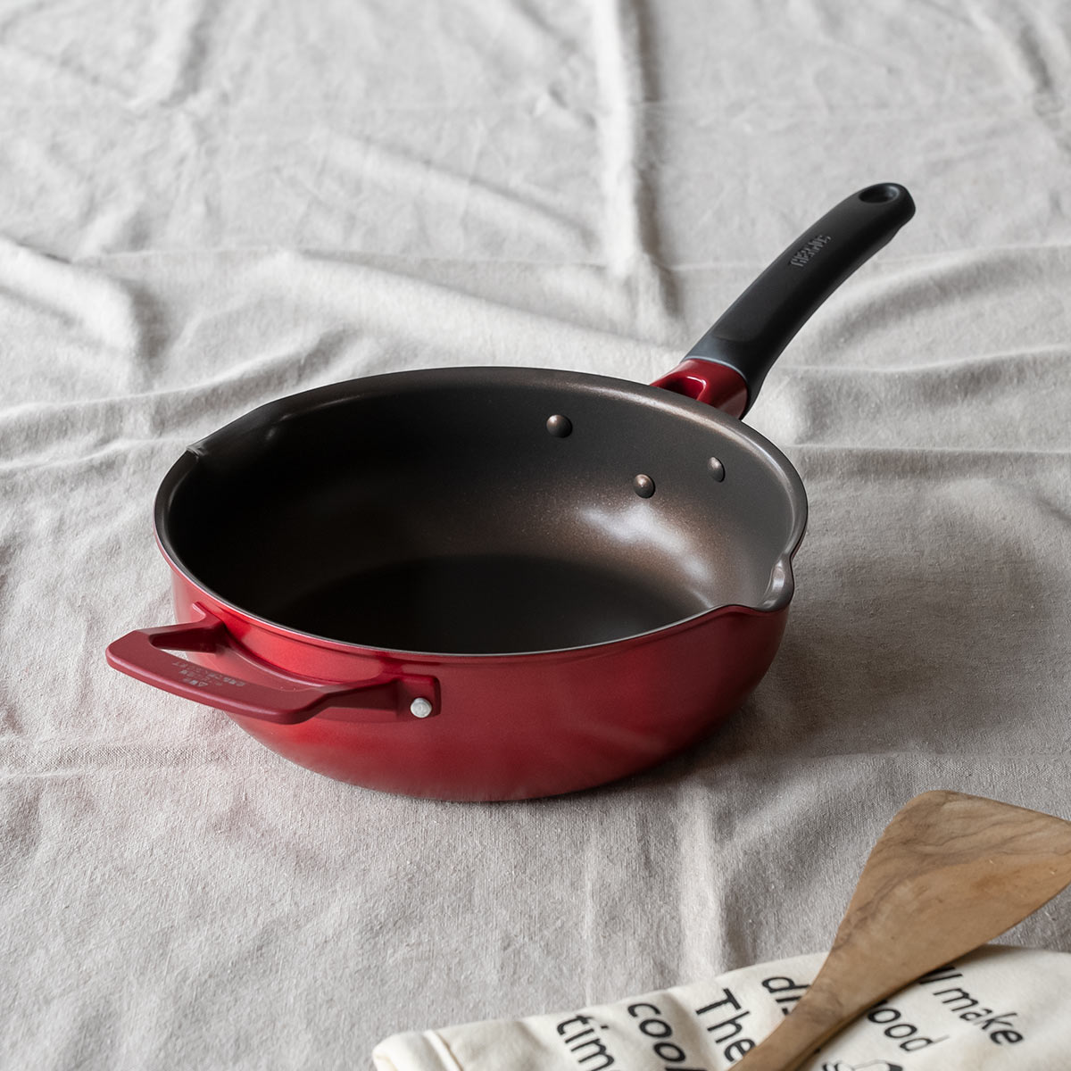 THERMOS（サーモス） フライパン 24cm IH対応 取っ手付き デュラブル