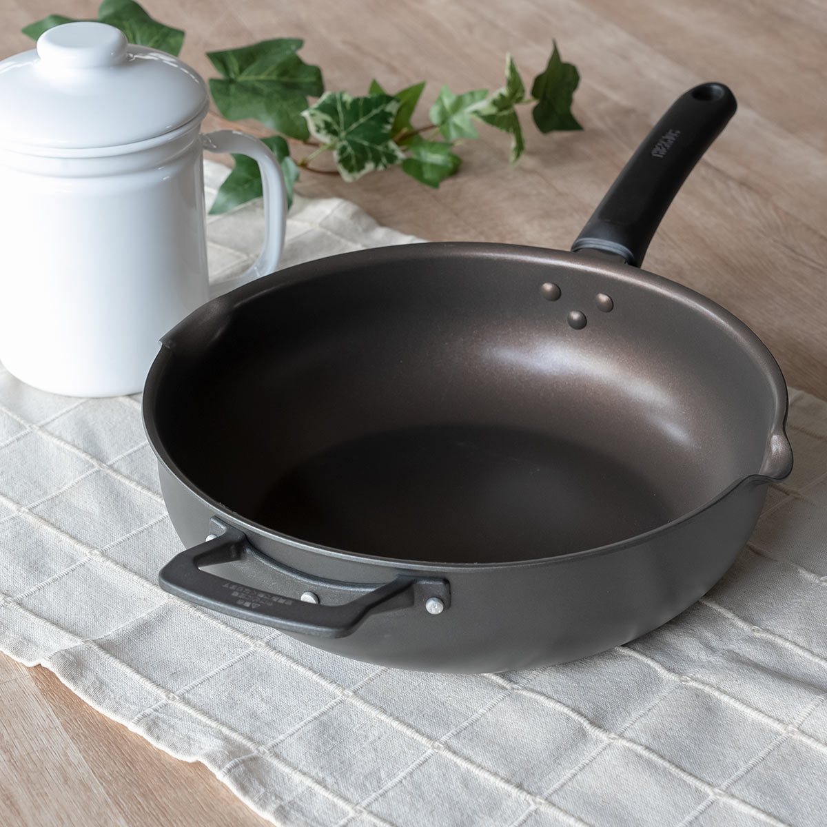 THERMOS（サーモス） フライパン 30cm ガス火専用 取っ手付き デュラ