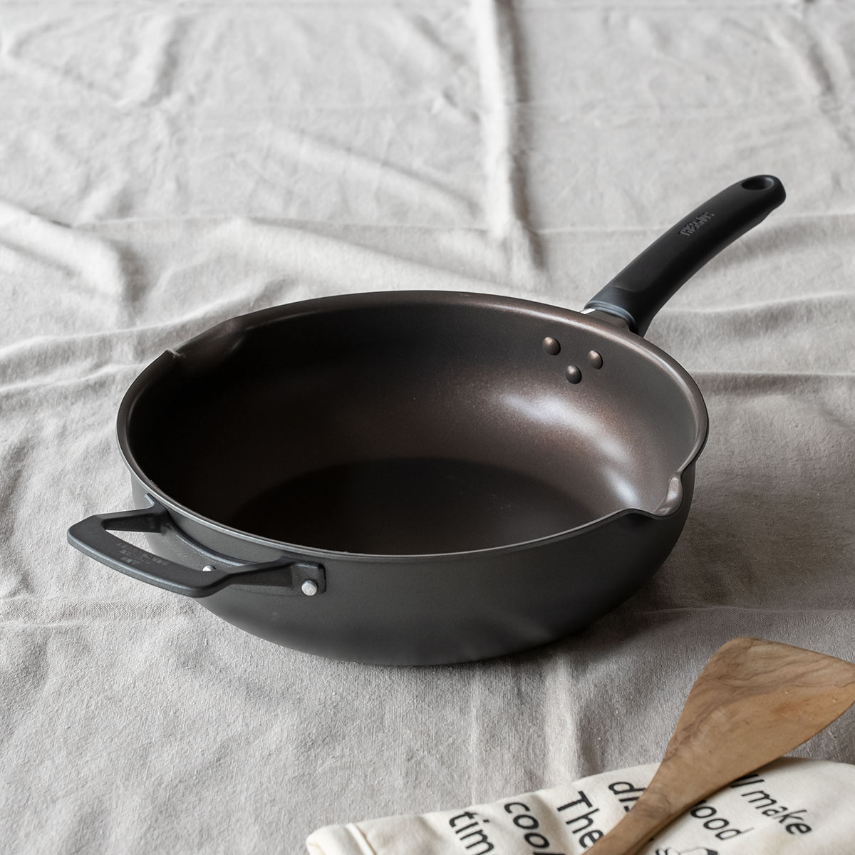 THERMOS（サーモス） フライパン 30cm ガス火専用 取っ手付き デュラ