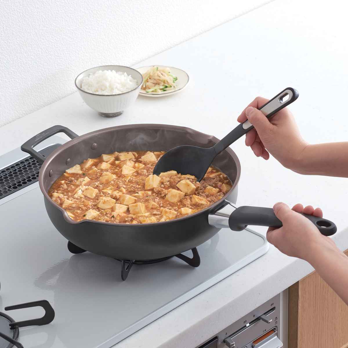 THERMOS（サーモス） フライパン 30cm ガス火専用 取っ手付き デュラ