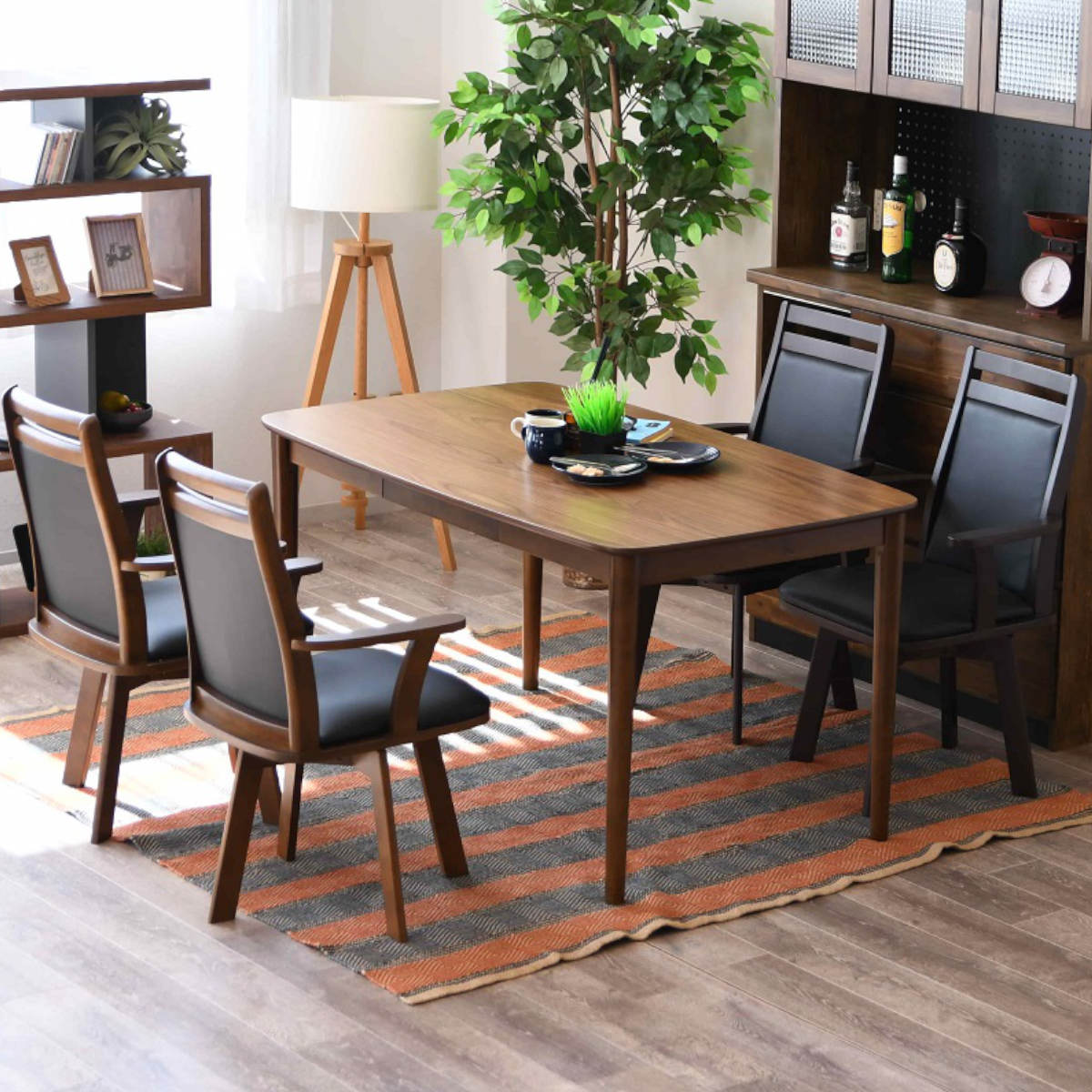 ダイニングチェア 座面高43cm 回転 肘掛け付き ゴルド （ チェア