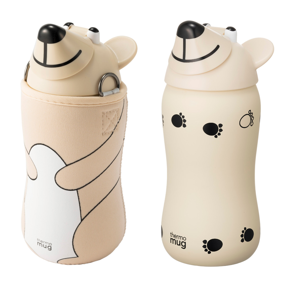 thermo mug（サーモマグ） 水筒 380ml ANIMAL BOTTLE BEAR （ ストロー