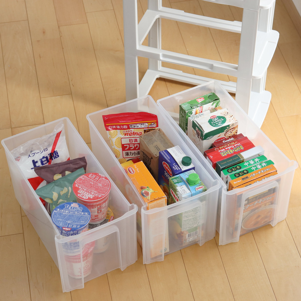 サンコープラスチック キッチンストッカー シンクスリム 幅22cm 3段