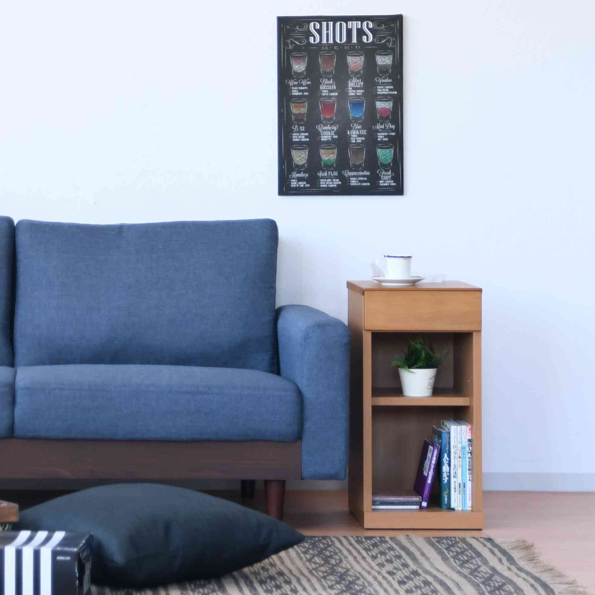 サイドテーブル 幅30cm×高さ60cm ニーナツー ナイトテーブル （ ミニ