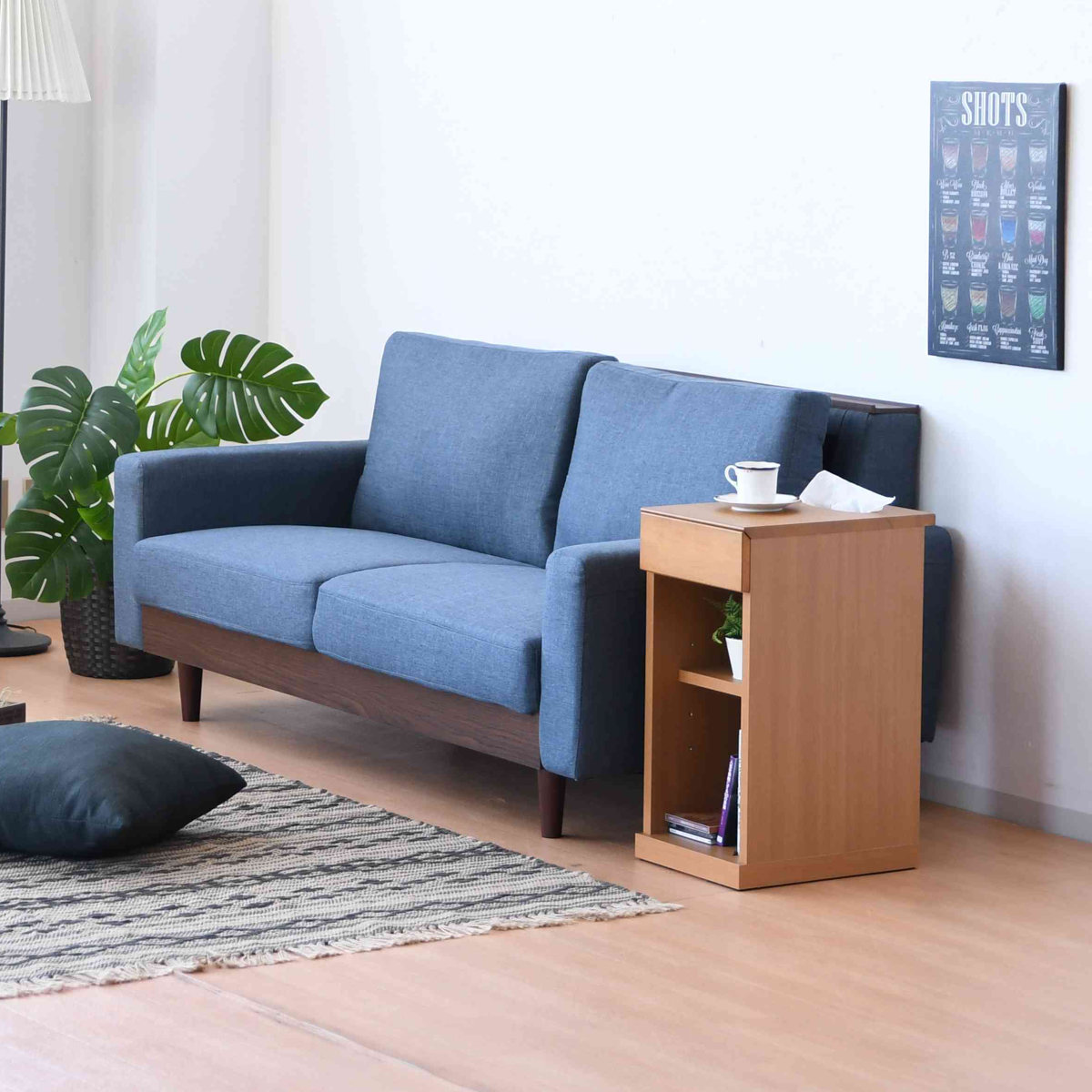 サイドテーブル 幅30cm×高さ60cm ニーナツー ナイトテーブル （ ミニ