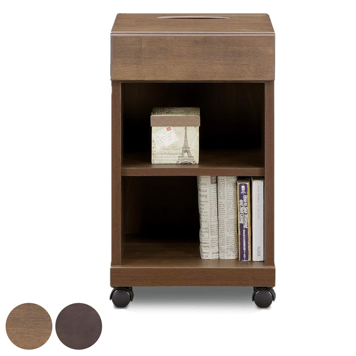 ナイトテーブル 高さ60cm キャスター付 シュシュツー （ サイド